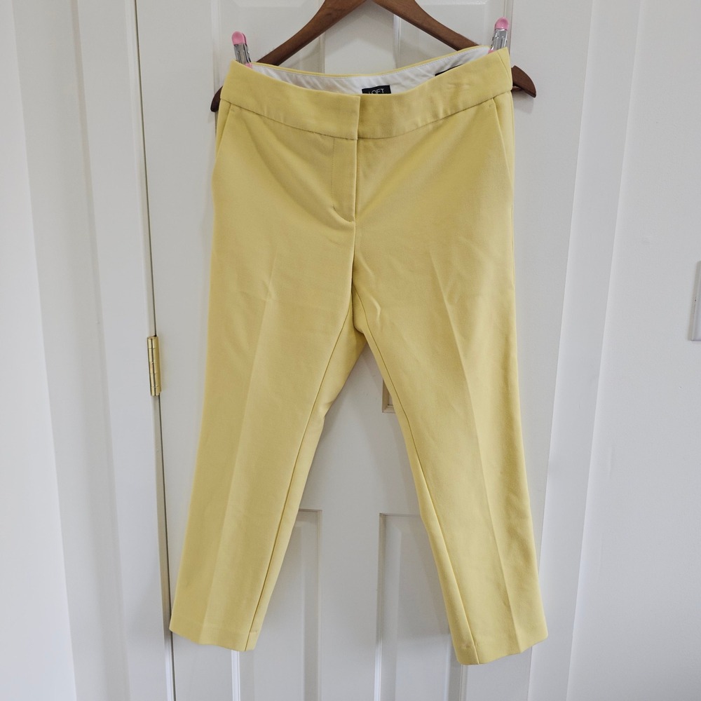 LOFT Petites Marisa Yellow Tapered Ankle Pants Size 4P Pastel Career Trousers